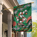 South Sydney Rabbitohs Garden Flag Aboriginal Dot Pattern - Rugby Mascot Heritage Pride