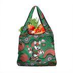 South Sydney Rabbitohs Grocery Bag Aboriginal Dot Pattern - Rugby Mascot Heritage Pride