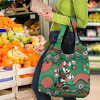 South Sydney Rabbitohs Grocery Bag Aboriginal Dot Pattern - Rugby Mascot Heritage Pride