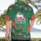 South Sydney Rabbitohs Hawaiian Shirt Aboriginal Dot Pattern - Rugby Mascot Heritage Pride