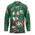 South Sydney Rabbitohs Hockey Jersey Aboriginal Dot Pattern - Rugby Mascot Heritage Pride