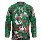 South Sydney Rabbitohs Hockey Jersey Aboriginal Dot Pattern - Rugby Mascot Heritage Pride