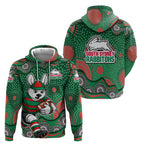 South Sydney Rabbitohs Hoodie Aboriginal Dot Pattern - Rugby Mascot Heritage Pride