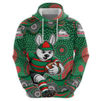South Sydney Rabbitohs Hoodie Aboriginal Dot Pattern - Rugby Mascot Heritage Pride