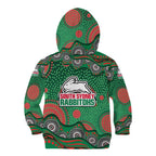 South Sydney Rabbitohs Kid Hoodie Aboriginal Dot Pattern - Rugby Mascot Heritage Pride
