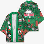 South Sydney Rabbitohs Kimono Aboriginal Dot Pattern - Rugby Mascot Heritage Pride