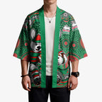 South Sydney Rabbitohs Kimono Aboriginal Dot Pattern - Rugby Mascot Heritage Pride