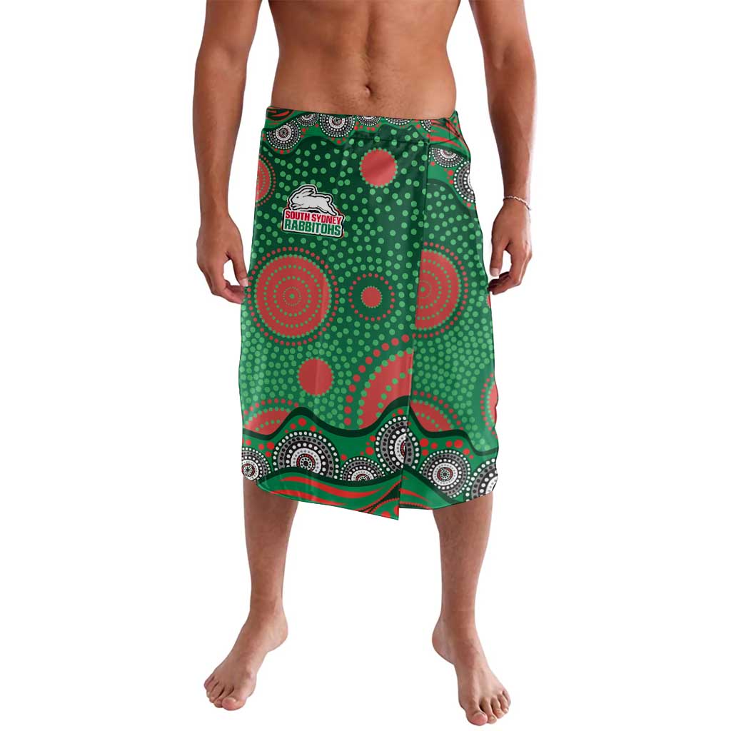 South Sydney Rabbitohs Lavalava Aboriginal Dot Pattern - Rugby Mascot Heritage Pride