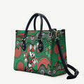South Sydney Rabbitohs Leather Bag Aboriginal Dot Pattern - Rugby Mascot Heritage Pride