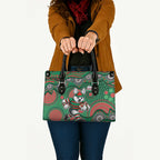South Sydney Rabbitohs Leather Bag Aboriginal Dot Pattern - Rugby Mascot Heritage Pride