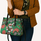 South Sydney Rabbitohs Leather Bag Aboriginal Dot Pattern - Rugby Mascot Heritage Pride