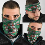 South Sydney Rabbitohs Neck Gaiter Aboriginal Dot Pattern - Rugby Mascot Heritage Pride