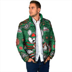 South Sydney Rabbitohs Padded Jacket Aboriginal Dot Pattern - Rugby Mascot Heritage Pride