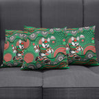 South Sydney Rabbitohs Pillow Cover Aboriginal Dot Pattern - Rugby Mascot Heritage Pride