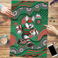 South Sydney Rabbitohs Puzzle Aboriginal Dot Pattern - Rugby Mascot Heritage Pride