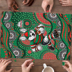 South Sydney Rabbitohs Puzzle Aboriginal Dot Pattern - Rugby Mascot Heritage Pride