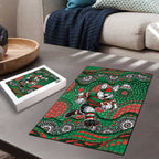 South Sydney Rabbitohs Puzzle Aboriginal Dot Pattern - Rugby Mascot Heritage Pride
