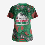 South Sydney Rabbitohs Scrub Top Aboriginal Dot Pattern - Rugby Mascot Heritage Pride
