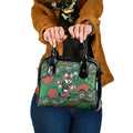 South Sydney Rabbitohs Shoulder Handbag Aboriginal Dot Pattern - Rugby Mascot Heritage Pride