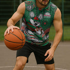 South Sydney Rabbitohs Sleeveless Hoodie Aboriginal Dot Pattern - Rugby Mascot Heritage Pride