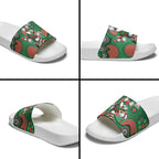 South Sydney Rabbitohs Slide Sandals Aboriginal Dot Pattern - Rugby Mascot Heritage Pride