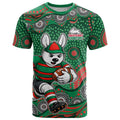 South Sydney Rabbitohs T Shirt Aboriginal Dot Pattern - Rugby Mascot Heritage Pride