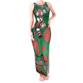 South Sydney Rabbitohs Tank Maxi Dress Aboriginal Dot Pattern - Rugby Mascot Heritage Pride