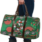 South Sydney Rabbitohs Travel Bag Aboriginal Dot Pattern - Rugby Mascot Heritage Pride