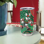 South Sydney Rabbitohs Tumbler Cup Aboriginal Dot Pattern - Rugby Mascot Heritage Pride