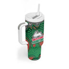 South Sydney Rabbitohs Tumbler With Handle Aboriginal Dot Pattern - Rugby Mascot Heritage Pride