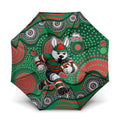 South Sydney Rabbitohs Umbrella Aboriginal Dot Pattern - Rugby Mascot Heritage Pride