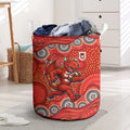 St. George Illawarra Dragons Laundry Basket Aboriginal Dot Pattern - Rugby Mascot Heritage Pride