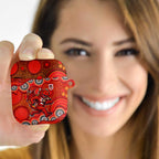 St. George Illawarra Dragons AirPods Case Aboriginal Dot Pattern - Rugby Mascot Heritage Pride