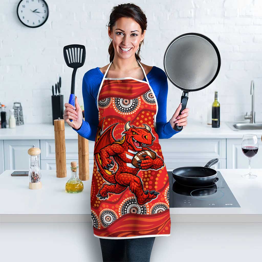 St. George Illawarra Dragons Apron Aboriginal Dot Pattern - Rugby Mascot Heritage Pride