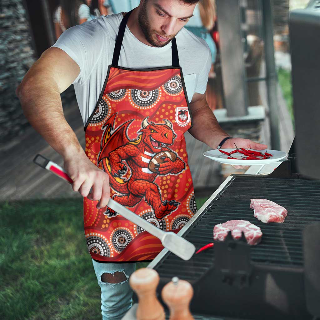 St. George Illawarra Dragons Apron Aboriginal Dot Pattern - Rugby Mascot Heritage Pride