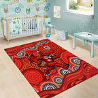 St. George Illawarra Dragons Area Rug Aboriginal Dot Pattern - Rugby Mascot Heritage Pride