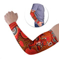 St. George Illawarra Dragons Arm Sleeves Aboriginal Dot Pattern - Rugby Mascot Heritage Pride