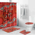 St. George Illawarra Dragons Bathroom Set Aboriginal Dot Pattern - Rugby Mascot Heritage Pride