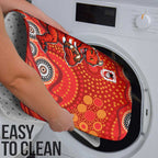 St. George Illawarra Dragons Bathroom Set Aboriginal Dot Pattern - Rugby Mascot Heritage Pride