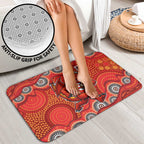 St. George Illawarra Dragons Bathroom Set Aboriginal Dot Pattern - Rugby Mascot Heritage Pride