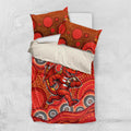 St. George Illawarra Dragons Bedding Set Aboriginal Dot Pattern - Rugby Mascot Heritage Pride