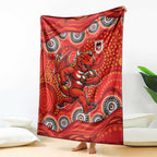 St. George Illawarra Dragons Blanket Aboriginal Dot Pattern - Rugby Mascot Heritage Pride