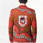 St. George Illawarra Dragons Blazer Aboriginal Dot Pattern - Rugby Mascot Heritage Pride