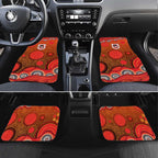 St. George Illawarra Dragons Car Mats Aboriginal Dot Pattern - Rugby Mascot Heritage Pride