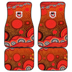 St. George Illawarra Dragons Car Mats Aboriginal Dot Pattern - Rugby Mascot Heritage Pride