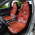 St. George Illawarra Dragons Car Seat Cover Aboriginal Dot Pattern - Rugby Mascot Heritage Pride