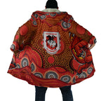 St. George Illawarra Dragons Cloak Aboriginal Dot Pattern - Rugby Mascot Heritage Pride