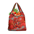 St. George Illawarra Dragons Grocery Bag Aboriginal Dot Pattern - Rugby Mascot Heritage Pride