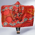St. George Illawarra Dragons Hooded Blanket Aboriginal Dot Pattern - Rugby Mascot Heritage Pride