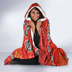 St. George Illawarra Dragons Hooded Blanket Aboriginal Dot Pattern - Rugby Mascot Heritage Pride